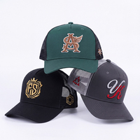 Gorra Trucker de 5 Paneles de Malla de Algodón para Deportes al Aire Libre, con Logotipo Personalizado, Gorras para Hombre, Gorra Negra al por Mayor para Hombres