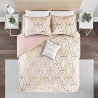 2022 nuevo diseño de impresión de ropa de cama de microfibra al por mayor 5 pzas conjunto de edredón