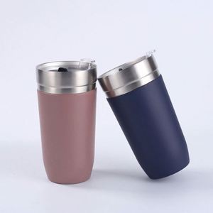 Custom Logo 500ml Double-Wall Vacuum <b>Insulated</b> Stainless Steel Transparent Lid Direct-Drink Outdoor Car-Mounted Coffee <b>Mug</b> - Product Image 2