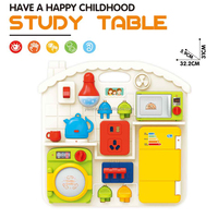 Table d'activités sensorielles pour tout-petits : Simulation d'appareils électroménagers de cuisine, panneau d'apprentissage précoce pour enfants