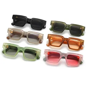 Nieuwe Hete Hoge Kwaliteit Luxe Trendy Retro Eyewears Vierkante Custom Zonnebril Tinten Mode Vrouwen Heren Designer Zonnebril