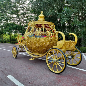 Vente en gros de chariots de <span class=keywords><strong>mariage</strong></span> électriques de haute qualité, style Cendrillon, en métal, à traction animale ou sans chevaux, pour cadeaux - Product Image 3