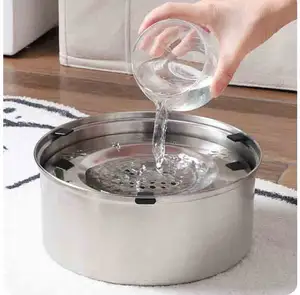 Water Pet Floating Bowl Stainless Steel 3L 1L Can Be Car-mounted Suspended Pet Water Dispenser Feeder Bowl