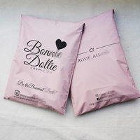 Sac d'expédition e-commerce rose en plastique épais mat givré imperméable auto-adhésif avec logo personnalisé, capacité de charge 10 kg