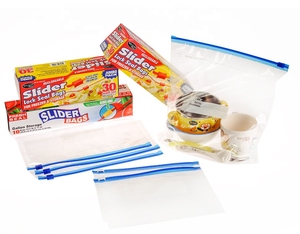 Tailin Custom size food grade resealable slider <b>bag</b> freezer ziplock fresh food <b>packaging</b> <b>bag</b> - Product Image 2