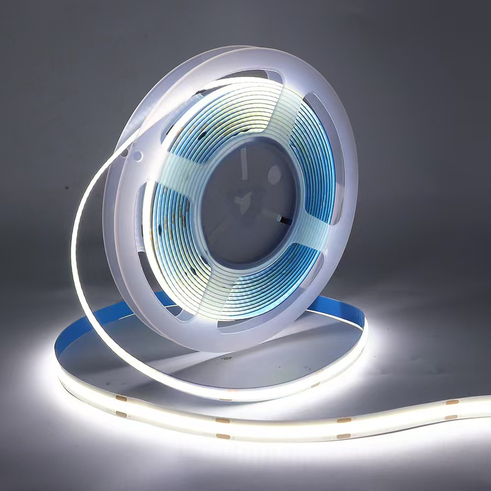 High Quality Super Bright Flexible High Density Cob Led Strips 24v for pop Ceiling Profil 12v 8mm 320led Cob Led Strip Light