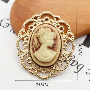 Accessoires décoratifs pour cheveux de mariage, 25x30MM, boutons métalliques en résine, bouton-pression en alliage pour bricolage, bijoux, couture artisanale - Product Image 5