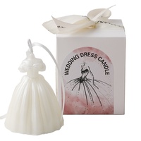 Fabrik-Deko Weiße Hochzeitskleid-Duftkerzen, Handgefertigte Brautform Sojawachs Aroma-Dekokerze für Tisch-Fotorequisiten