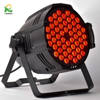 Projecteur PAR Redsun 54 LED avec Flight Case, contrôle de couleur RVB par DMX pour événements scéniques et éclairages de projection