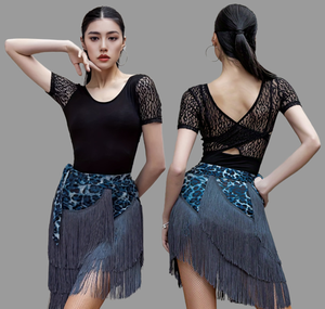 Nueva Camisa de Baile Latino para <span class=keywords><strong>Mujer</strong></span>, Camisa de Práctica y Actuación de Baile Latino para Adultos - Product Image 6