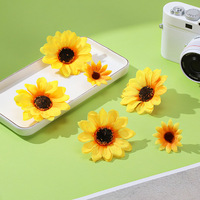 Têtes de fleurs artificielles en soie, petites, réalistes, classiques, faites à la main, pour la décoration de Pâques, DIY