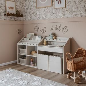 Set Combinato di Scaffali in <span class=keywords><strong>Legno</strong></span> <span class=keywords><strong>Montessori</strong></span> per Bambini, <span class=keywords><strong>Libreria</strong></span> Aperta a 2 Unità, Organizzatore per Asilo Nido, Sala Giochi, Arredamento per Scuola Materna - Product Image 3