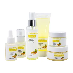 Wholesale Private Label Oem Facial Care Set Beauty Product Tumeric Brightening Skin Care Set