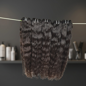 Extensions de cheveux 100% naturels indiens de temple, Remy, à clipser, double trame, alignement des cuticules, qualité supérieure, prix abordable - Product Image 1