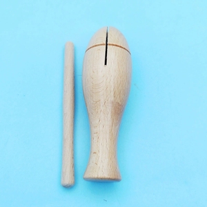 Wholesale Solid Wood Fish Shaped Temple Block Orff Percussion Instrument For Kids Rhythm <b>Musical</b> Toy - Product Image 3