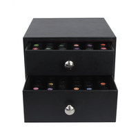 Caja de Almacenamiento de Madera Natural con Doble Cajón para Botellas de Aceites Esenciales, Práctica Caja para Guardar Perfumes