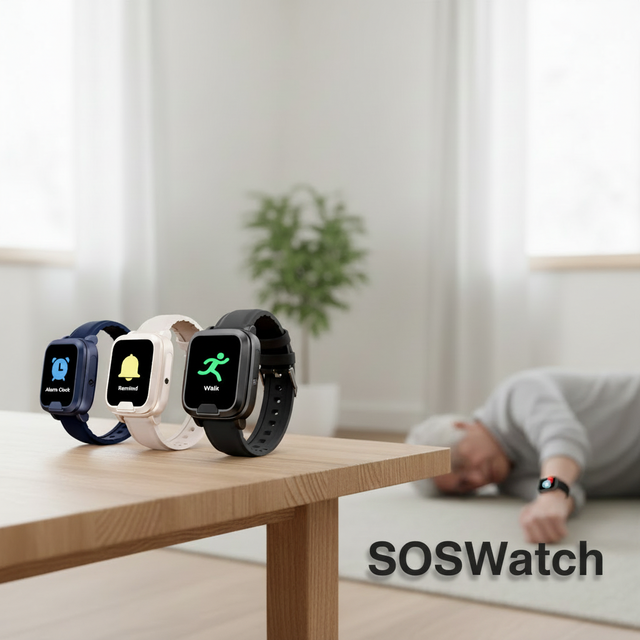 Lone Worker Alert Smart Watch 4G Fall Down Alarm SOS Health Monitoring Watch for Seniors GPS Tracker