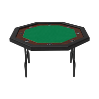 Table de poker ronde pliable moderne YH avec option Blackjack, design portable et écologique pour les jeux de casino