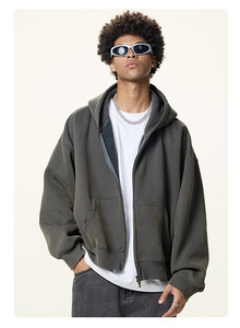 Sudadera con Capucha Personalizada, Bordada, Ecológica, Cortavientos, de Invierno, con Cierre, Diseño de Alta Calidad, 100% Algodón para Hombre - Product Image 4