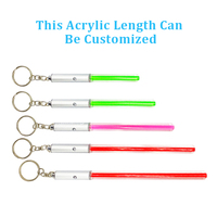Logo personnalisé LED sabre laser porte-clés coloré acrylique lueur baguette magique bâton Cheer accessoires porte-clés léger-mousquetons promotionnels