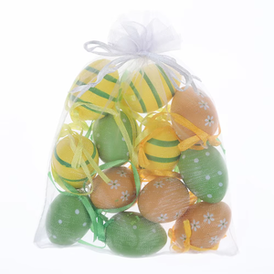 Huevos de Pascua Artificiales para Decorar el Hogar, 12 Unidades, Coloridos Huevos de Pascua, Artesanía Colgante, Regalo para Niños - Product Image 5