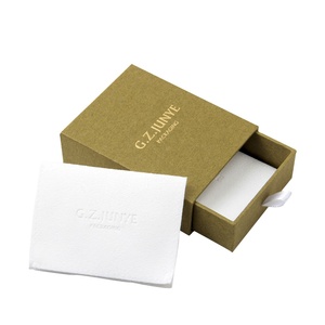 Hộp Đóng Gói Trang Sức Bằng Giấy Thủ Công Màu Vàng Sang Trọng Hộp Trang Sức Bằng Bìa Cứng Chất Lượng Cao Tùy Chỉnh Có Logo - Product Image 2