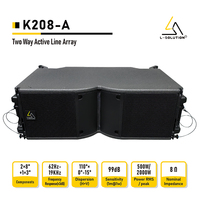 L-solution K208-A Couleur noire Système de sonorisation professionnel Haut-parleur Double enceinte de ligne active de 8 pouces Armoire de haut-parleurs à 2 voies