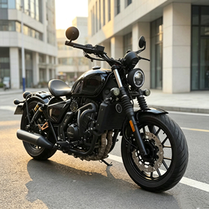 Nouvelle arrivée Changjiang Bobbie 450S, moto cruiser rétro 450cc, refroidissement liquide, double moteur, ABS, bobber vintage - Product Image 2