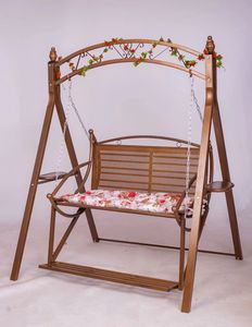 Mobilier de jardin d'extérieur Revêtement solaire à double siège Cadre en fer Balançoires de patio Salon Balcon Hamac <span class=keywords><strong>Chaise</strong></span> en métal avec coussin - Product Image 6