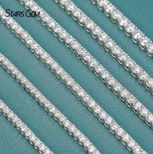 สร้อยข้อมือเทนนิสเพชรแล็บเงินแท้ 925 ขนาด 2.4 มม. 3.2 มม. VS1 สี D ความยาว 6-7 นิ้ว พร้อมตัวล็อกนิรภัยสำหรับผู้ชายและผู้หญิง พร้อมจัดส่ง - Product Image 5