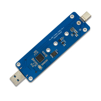 USB 3.2 untuk NVME Riser Board Converter Adapter Dual Head Inline SSD kandang JMS583 kartu adaptor