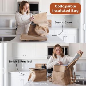 Maßgefertigte Wiederverwendbare Vlies-Einkaufstasche für Lebensmittel, Picknick und Thermische Isolierung - Product Image 5