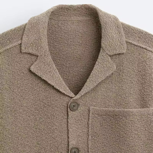 Di alta qualità da <span class=keywords><strong>uomo</strong></span> estate Cardigan manica corta ODM/OEM maglia sottile traspirante maglione primaverile per Polo con maglia a maglia Desi - Product Image 6