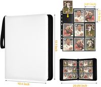 Classeur de cartes à collectionner à 9 pochettes, capacité 720 cartes, album étanche en fibre de carbone PU avec fermeture éclair pour cartes TCG et cartes de football à collectionner