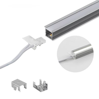 Lampu Kabinet Profil Aluminium LED, Saluran Lampu Strip Lemari, Driver Lampu Kabinet LED dengan Sensor Gerak