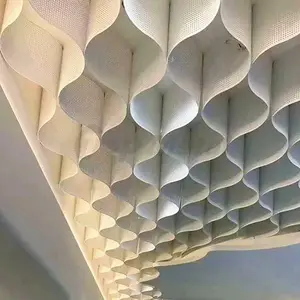 아크 천공 디자인 내화 천장 보드 알루미늄 재료