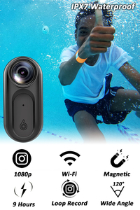 1080P FHD Mini Body <b>Camera</b> IPX7 Waterproof Magnetic WiFi Sports <b>Recorder</b> Loop Recording and Charging Case - Product Image 3