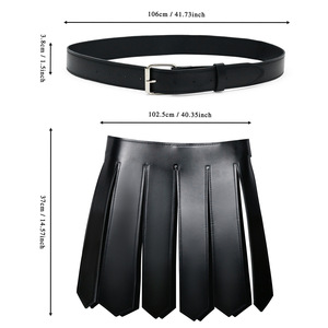 Costume d'Halloween <span class=keywords><strong>sexy</strong></span> pour homme, style demoiselle d'honneur steampunk, avec ceinture et jupe en polyester, pour cosplay de combat, déguisement de chat et jeu de rôle - Product Image 4
