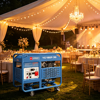 Générateur d'électricité silencieux à essence Yuchai 15/18KW avec onduleur, puissance maximale 17/20KW, groupe électrogène portable YC18GF-3G