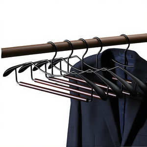 Cintre en bois haut de gamme antidérapant, sans couture, gain de place, de haute qualité, pour séchage de vêtements domestiques, à col court et épaules larges, simple - Product Image 3