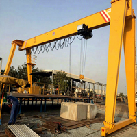 Grue à portique de déplacement sur rail électrique à poutre unique à commande sans fil