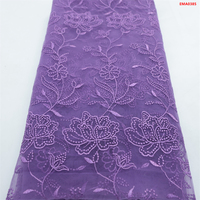 Nouvelle Arrivée T-win Textile : Tissu en Dentelle Florale Brodé avec Paillettes pour Conception de Tenues de Soirée