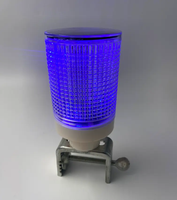 Lampe de travail LED clignotante IP65, balise solaire rouge et bleue, lumière d'avertissement de sécurité pour la protection nocturne