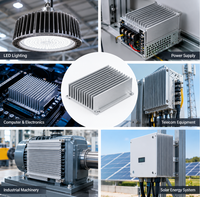 Dissipateur thermique en aluminium sur mesure en gros avec ailettes haute densité pour CPU, PCB, LED et systèmes de refroidissement électroniques industriels