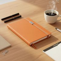 Papeterie personnalisée, carnet A5 en cuir personnalisé, reliure promotionnelle, impression, sangle élastique, pour entreprise
