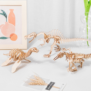 Dessin animé de dinosaure en bois Montessori 3D jeux de puzzles personnalisés jouets d'apprentissage éducatif précoce pour garçons et filles - Product Image 6
