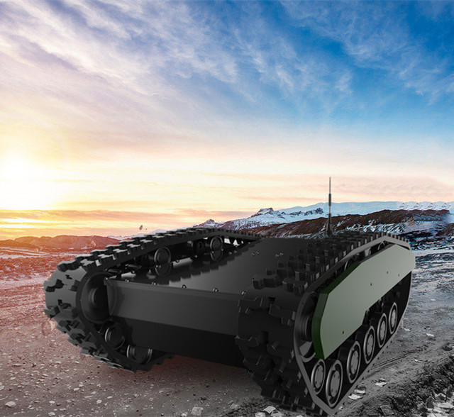 Guoxing PKT1300 Heavy Load 300kg Large All Terrain Mobile Robot Platform Track Crawler Robot Chassis