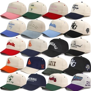 HBA54 Custom High Quality 5 Panel Curved Brim Cotton Baseball Cap <strong>With</strong> 3d Embroidery Logo Two Tone Baseball Caps <strong>Hats</strong>