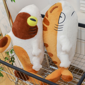 Hadiah lucu kucing hiu oranye besar, kucing hiu tiga bunga, kucing dan hiu dikombinasikan dengan boneka pendamping bantal besar - Product Image 4