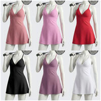Jupe de sport d'été pour femme, respirante, en acétate/polyester/spandex, couleur unie, taille naturelle, en organza, idéale pour le badminton